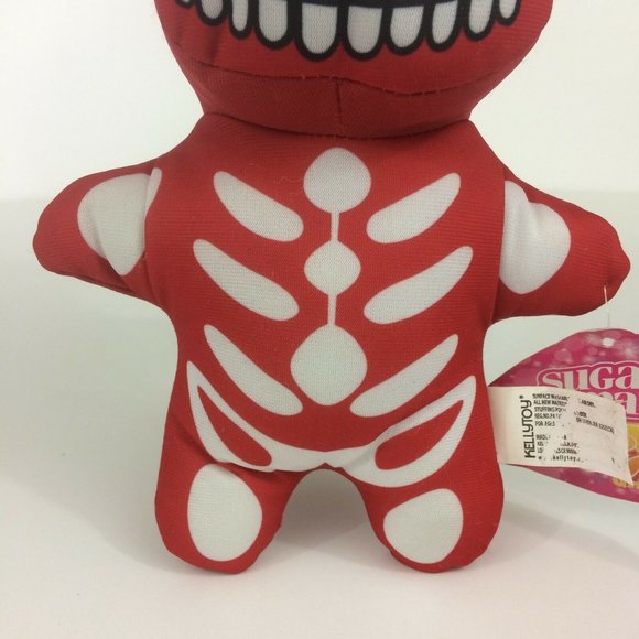Kellytoy Sugar Loaf Day of the Dead Skeleton Plush Red Halloween Stuffed 12'' - Picture 3 of 12